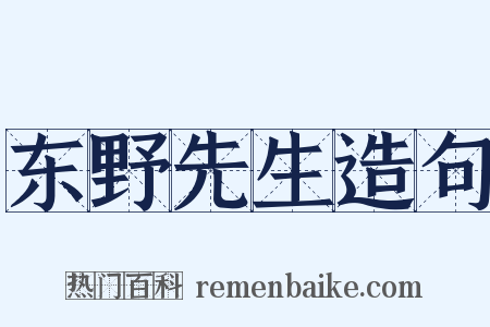 东野先生造句是什么意思的图片
